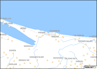 map of Bandar-e Anzalī